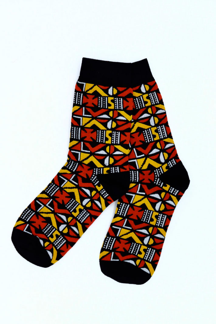 Calcetines-afro-Bouteille-marron