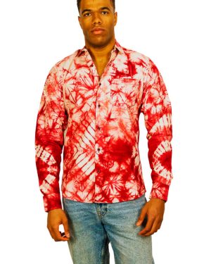 Camisa étnica estampada en Barcelona, camisa africana 100% algodón