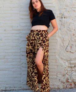 Falda maxi estampada chiganvy