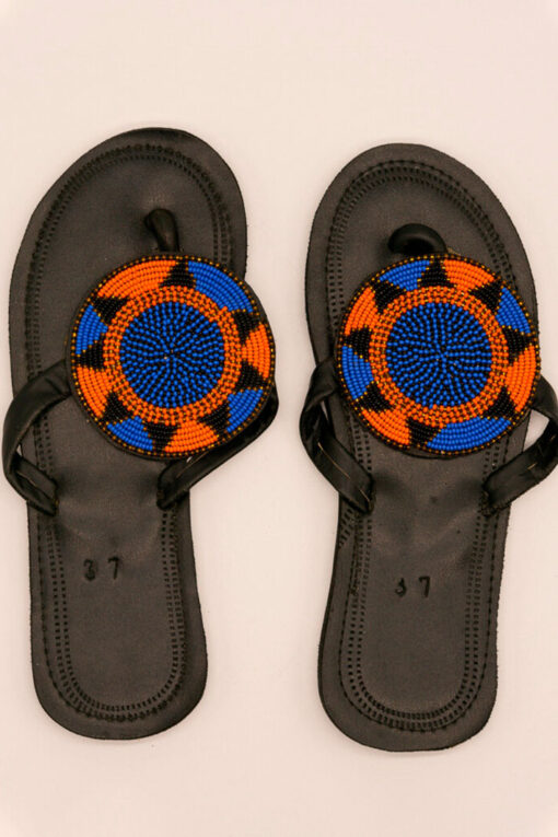 summer sandals, leather sandals, women's sandals, gift for her, masai beaded sandals.