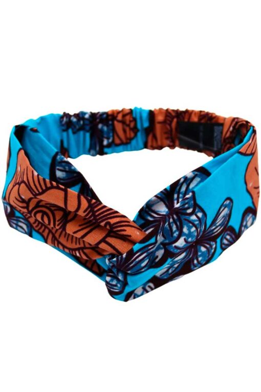 The African fabric printed turban is the perfect complement to any outfit.