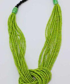 Collar africano abalorios verde