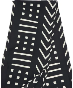 African Scarf Ebony Bogolan in cotton with a geometric print