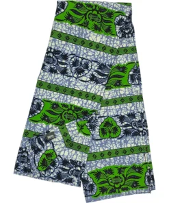 African Scarf Tribal Emerald in green cotton