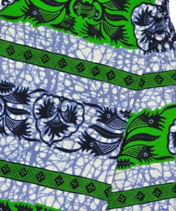 African Scarf Tribal Emerald in green cotton