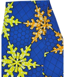 African Scarf Star of Benin in cotton with a multicoloured star print