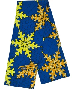 African Scarf Star of Benin in cotton with a multicoloured star print