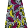 Pañuelo Africano Flor Imperial de algodón con estampado floral multicolor