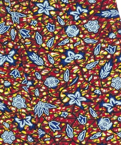 African Scarf Flowers of Benin in cotton with a multicoloured floral print