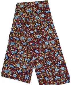 African Scarf Flowers of Benin in cotton with a multicoloured floral print