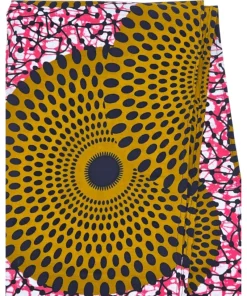 African Scarf African Sunflower in cotton with a multicoloured floral print<br/><br/><br/><br/>