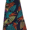 Pañuelo Africano Jardín Tropical Pañuelo Africano Jardín Tropical de algodón con estampado botánico multicolor