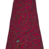 African Scarf Crimson Vines in cotton with a multicoloured botanical print
