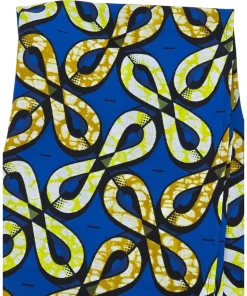 African Scarf Infinite Knot in cotton with a multicoloured geometric print