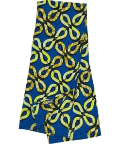 African Scarf Infinite Knot in cotton with a multicoloured geometric print