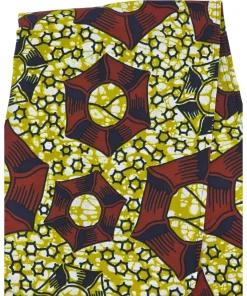 African Scarf Tribal Honeycomb in cotton with a multicoloured geometric print