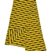 African Scarf Golden Seeds in cotton with a multicoloured golden print
