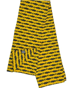 African Scarf Golden Seeds in cotton with a multicoloured golden print