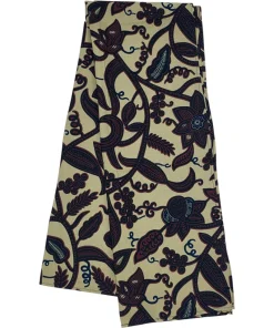 African Scarf Ancestral Vineyard in cotton with a multicoloured botanical print