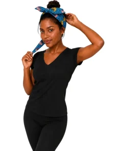 Caribbean Seeds Wire Turban made from African wax fabric.