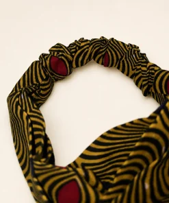 Waves of Fire Turban Headband in printed cotton fabric