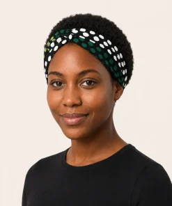Emerald Seeds Turban Headband in printed cotton fabric
