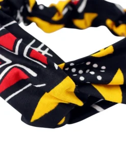Turbante Diadema Símbolos de Fuego en tela de algodón estampada