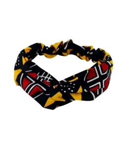 Symbols of Fire Turban Headband in printed cotton fabric
