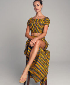 Conjunto Wax Cauris amarillo, combinando comodidad y estilo