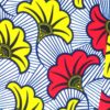 Pañuelo wax africano floral luminoso