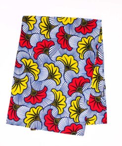 Foulard wax africain floral lumineux