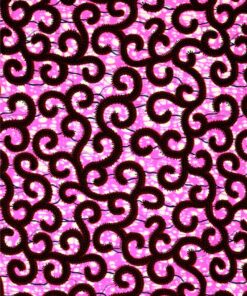 Tela wax estampado macarrones marrón