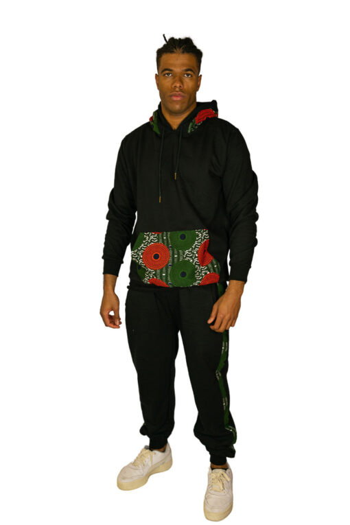 Dazzle with African style in this African fabric printed tracksuit
