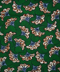 tela wax verde y marron